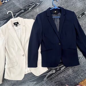 H&M Men's Blazer Duo - Dark Blue and Light Cream